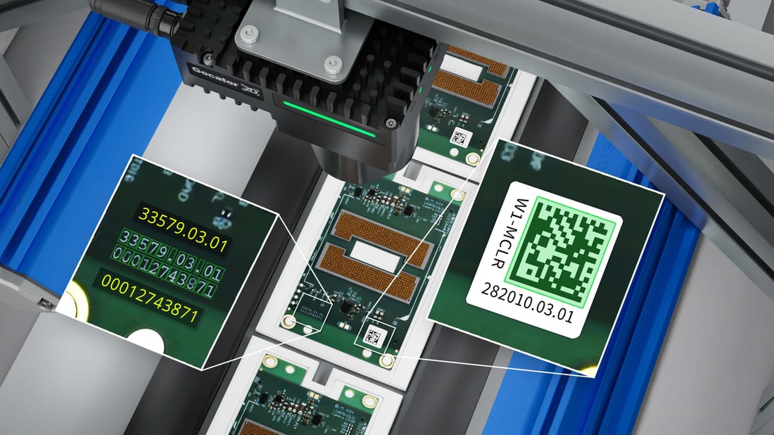 OCR, DataMatrix and barcode reading example